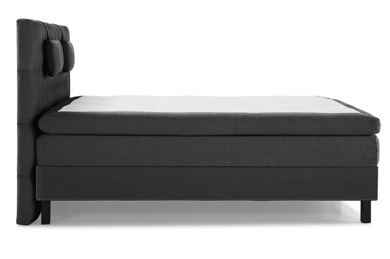 Lucky Komplett Sängpaket 180x200 Polyeter Diamant - Svart / Grå - Products - Möbler - Säng - Kontinentalsäng