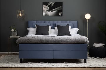Lucky Komplett Sängpaket 180x200 Polyeter Diamant Sänggavel - Nackkudde Stor Mörkblå - Products - Möbler - Säng - Kontinentalsäng
