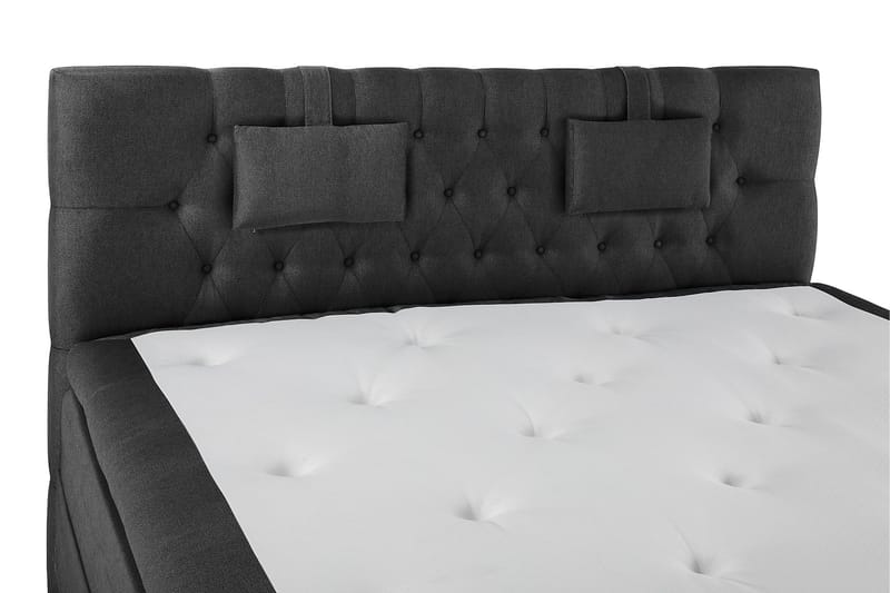 Lucky Komplett Sängpaket 180x200 Polyeter Diamant - Svart / Grå - Products - Möbler - Säng - Kontinentalsäng