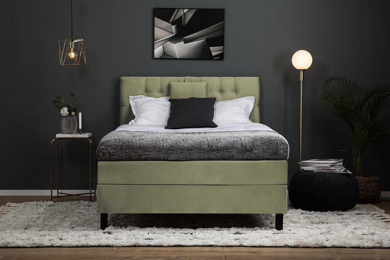 Lucky Kontinentalsäng 120x200Memorymadrass  Grön - Grön - Products - Möbler - Säng - Enkelsäng