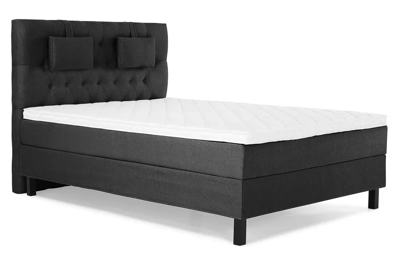 Lucky Kontinentalsäng 140x200Skum - Svart/Grå - Products - Möbler - Säng - Kontinentalsäng
