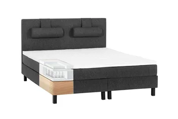 Lucky Sängpaket 120x200 Latexmadrass Slät  Svart/Grå - Svart/Grå - Products - Möbler - Säng - Enkelsäng