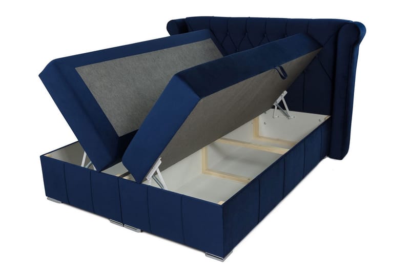 Lyckorna Kontinentalsäng 200x200 cm - Grå - Products - Möbler - Säng - Säng med förvaring