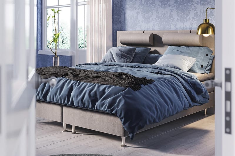 Meja Kontinentalsäng 180x200 - Ljusgrå - Products - Möbler - Säng - Kontinentalsäng