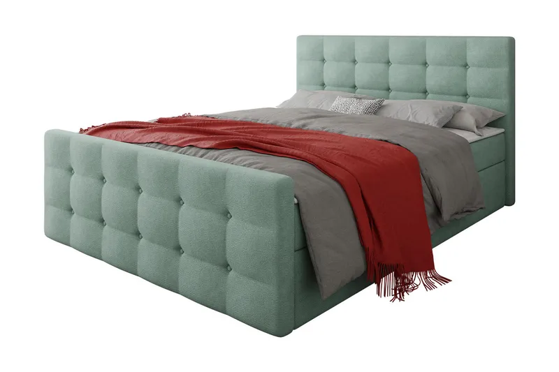 Milano Kontinentalsäng 180x200 cm med Sänggavel, Grön