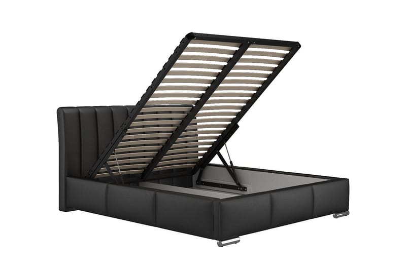 Milano Sängram med Förvaring140x200 - Grå - Products - Möbler - Säng - Sängram & sängstomme