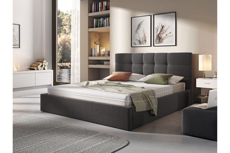 Nieres Förvaringssäng 160x200cm - Mörkgrå - Products - Möbler - Säng - Säng med förvaring