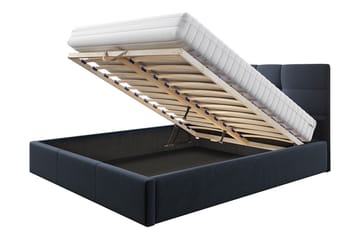 Nieres Förvaringssäng 160x200cm - Svart - Products - Möbler - Säng - Säng med förvaring