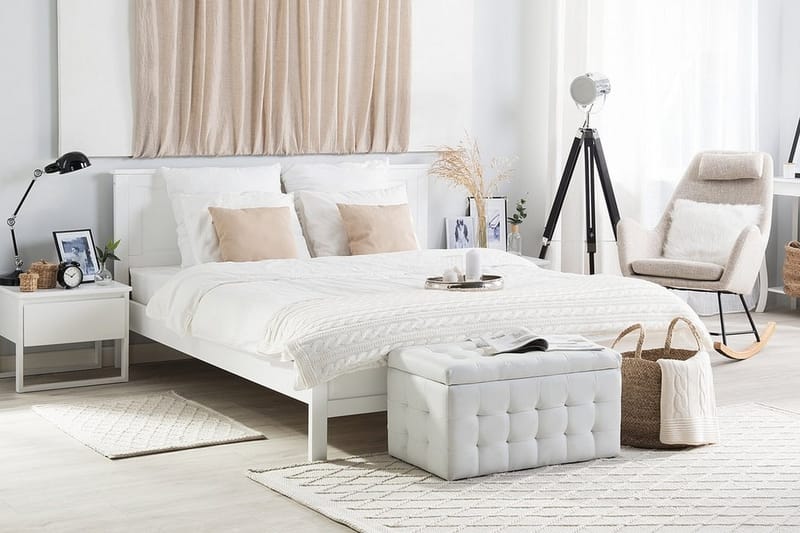 Olivet Dubbelsäng 180 200 cm Vit  Vit - Vit - Products - Möbler - Säng - Dubbelsäng