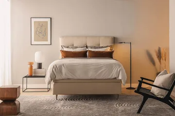 Oslo Lyx Kontinentalsäng Boucle 120x200 - Beige - Products - Möbler - Säng - Kontinentalsäng