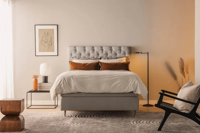 Oslo Lyx Sängpaket Kontinentalsäng 120x200 cm - Grå - Products - Möbler - Säng - Kontinentalsäng