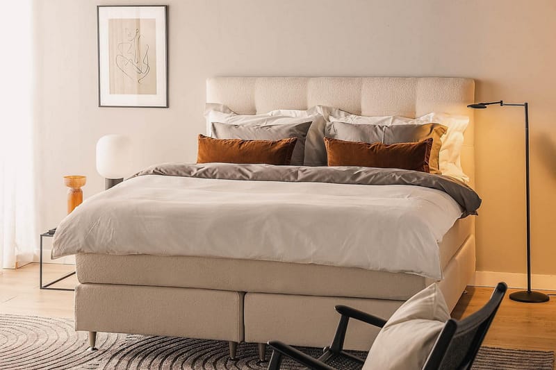 Oslo Lyx Sängpaket Kontinentalsäng 180x200 cm - Beige / Ljus - Products - Möbler - Säng - Kontinentalsäng