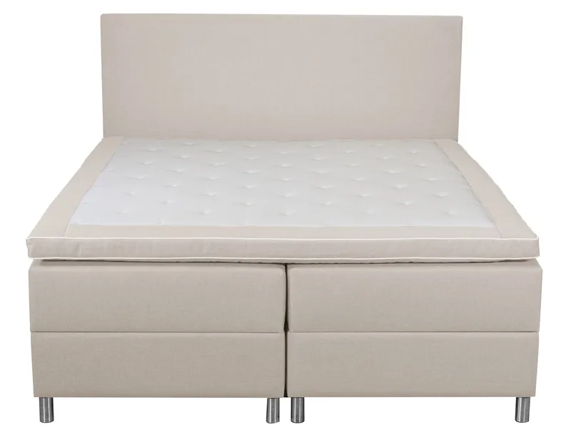 Säng med förvaring beige boxbed 180x200 cm - Beige - Products - Möbler - Säng - Säng med förvaring