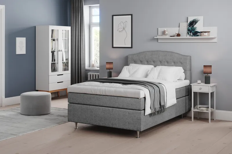 Belda Sänggavel 120 cm Svängd - Grå - Products - Möbler - Säng - Sängtillbehör & sänggavel - Sänggavel