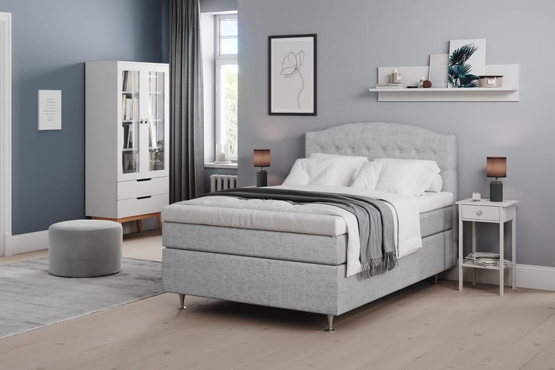 Belda Sänggavel 140 cm Svängd - Ljusgrå - Products - Möbler - Säng - Sängtillbehör & sänggavel - Sänggavel