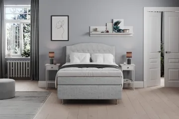 Belda Sänggavel 140 cm Svängd - Ljusgrå - Products - Möbler - Säng - Sängtillbehör & sänggavel - Sänggavel