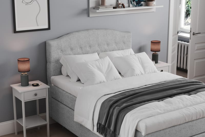 Belda Sänggavel 140 cm Svängd - Ljusgrå - Products - Möbler - Säng - Sängtillbehör & sänggavel - Sänggavel