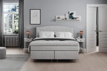 Belda Sänggavel 180 cm Svängd - Ljusgrå - Products - Möbler - Säng - Sängtillbehör & sänggavel - Sänggavel