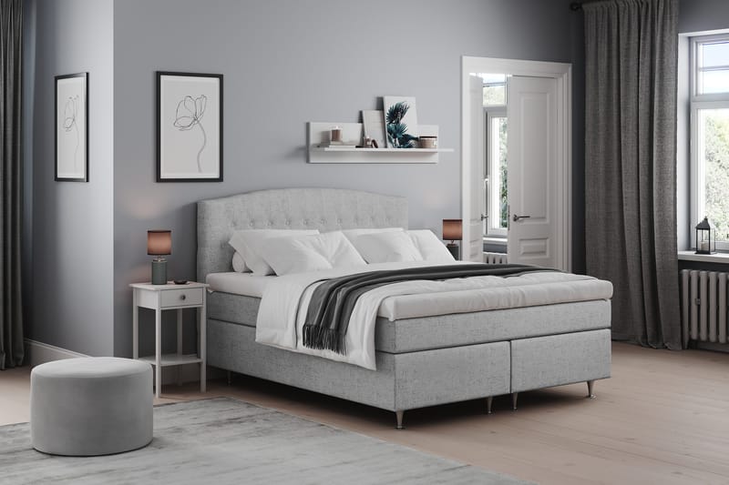 Belda Sänggavel 180 cm Svängd - Ljusgrå - Products - Möbler - Säng - Sängtillbehör & sänggavel - Sänggavel