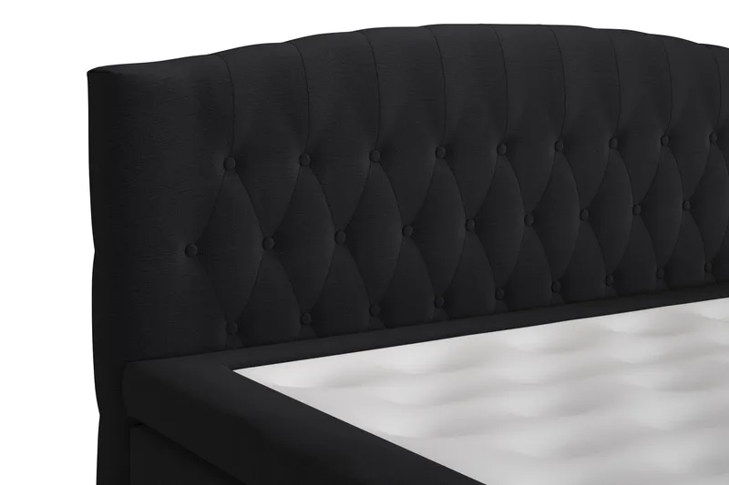 Belda Sänggavel 180 cm Svängd - Svart - Products - Möbler - Säng - Sängtillbehör & sänggavel - Sänggavel