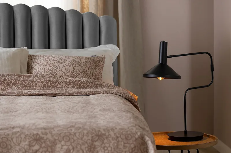 Davia Sänggavel 140 cm - Mörkgrå/Sammet - Products - Möbler - Säng - Sängtillbehör & sänggavel - Sänggavel