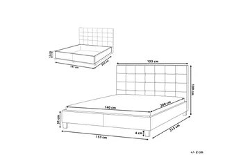 Sandrick Dubbelsäng med Förvaring 140x200 - Grå - Products - Möbler - Säng - Säng med förvaring