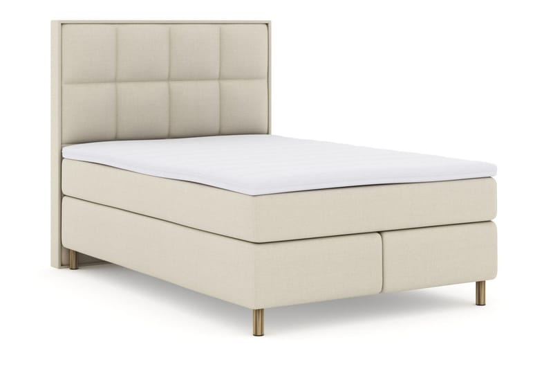Select No 3 Komplett Sängpaket 160x200 Fast/Medium - Beige/Koppar - Products - Möbler - Säng - Kontinentalsäng