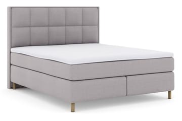 Select No 3 Komplett Sängpaket 160x200 Fast/Medium - Ljusgrå/Koppar - Products - Möbler - Säng - Kontinentalsäng