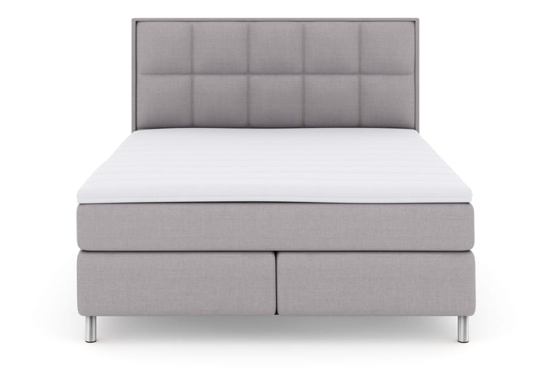 Select No 3 Komplett Sängpaket 180x200 Fast, Ljusgrå/Metall