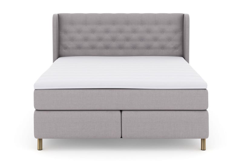 Select No 3 Komplett Sängpaket 210x210 Fast - Ljusgrå/Koppar - Products - Möbler - Säng - Kontinentalsäng