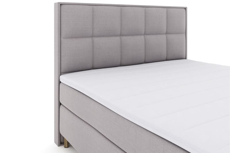 Select No 3 Komplett Sängpaket 210x210 Fast - Ljusgrå/Koppar - Products - Möbler - Säng - Kontinentalsäng