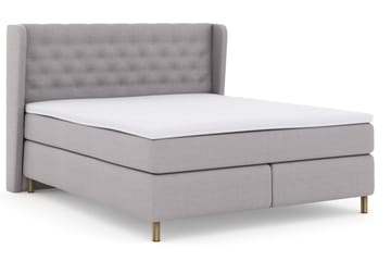 Select No 3 Komplett Sängpaket 210x210 Fast - Ljusgrå/Koppar - Products - Möbler - Säng - Kontinentalsäng