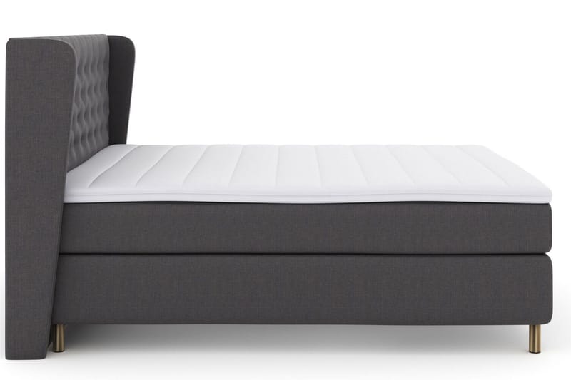 Select No 3 Komplett Sängpaket 210x210 Fast - Mörkgrå/Koppar - Products - Möbler - Säng - Kontinentalsäng