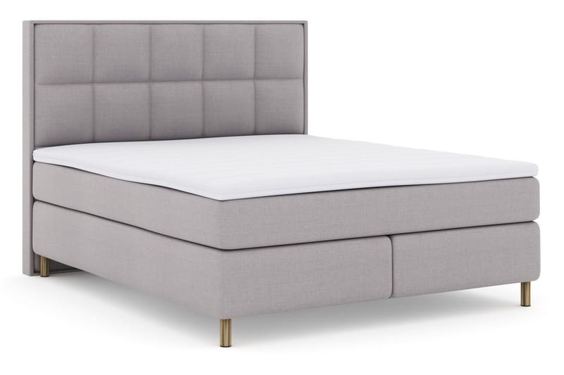 Select No 3 Komplett Sängpaket 210x210 Fast/Medium - Ljusgrå/Koppar - Products - Möbler - Säng - Kontinentalsäng