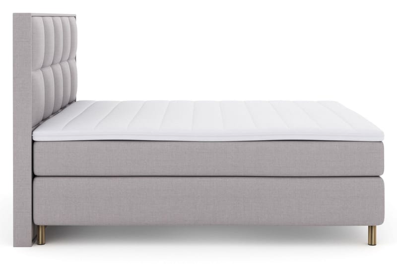 Select No 3 Komplett Sängpaket 210x210 Fast/Medium - Ljusgrå/Koppar - Products - Möbler - Säng - Kontinentalsäng