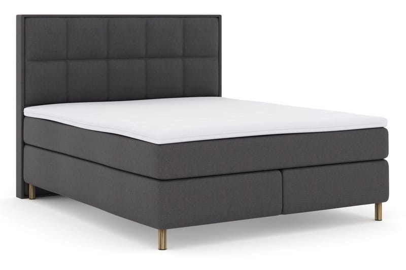 Select No 3 Komplett Sängpaket 210x210 Fast/Medium - Mörkgrå/Koppar - Products - Möbler - Säng - Kontinentalsäng