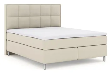 Select No 3 Komplett Sängpaket 210x210 Medium - Beige/Metall - Products - Möbler - Säng - Kontinentalsäng