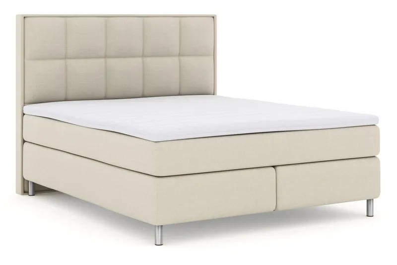 Select No 3 Komplett Sängpaket 210x210 Medium - Beige/Metall - Products - Möbler - Säng - Kontinentalsäng