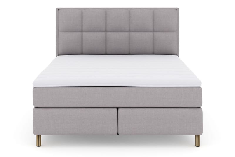 Select No 3 Komplett Sängpaket 210x210 Medium - Ljusgrå/Koppar - Products - Möbler - Säng - Kontinentalsäng