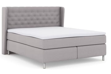 Select No 3 Komplett Sängpaket 210x210 Medium - Ljusgrå/Metall - Products - Möbler - Säng - Kontinentalsäng