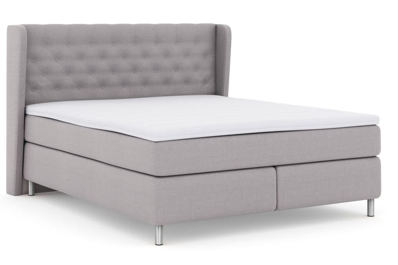 Select No 3 Komplett Sängpaket 210x210 Medium - Ljusgrå/Metall - Products - Möbler - Säng - Kontinentalsäng