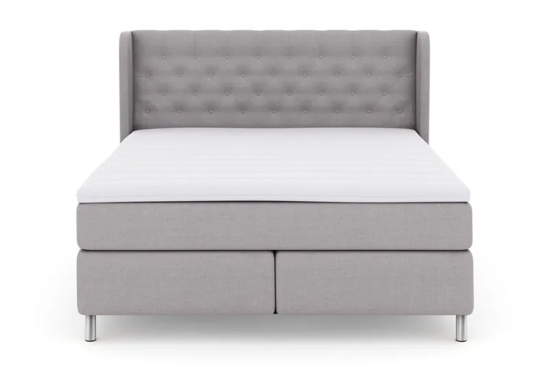 Select No 3 Komplett Sängpaket 210x210 Medium - Ljusgrå/Metall - Products - Möbler - Säng - Kontinentalsäng