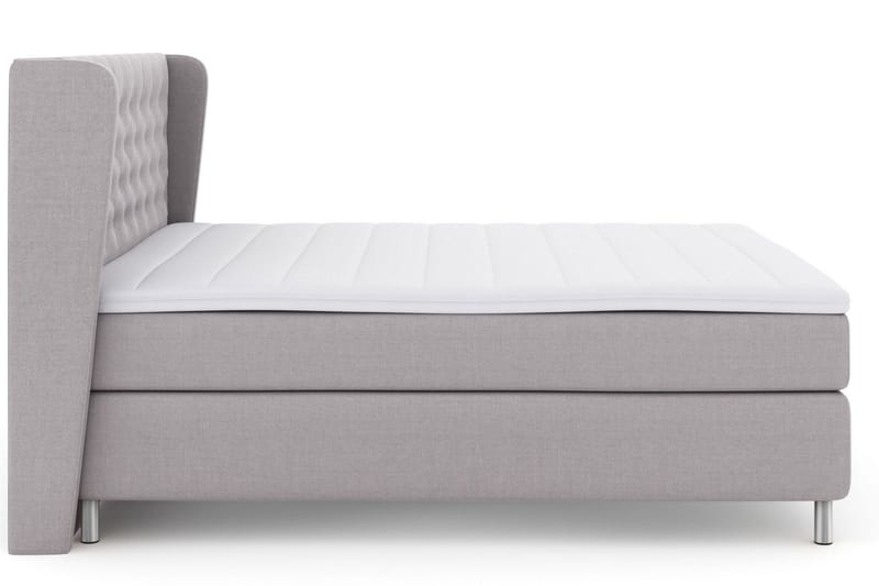 Select No 3 Komplett Sängpaket 210x210 Medium - Ljusgrå/Metall - Products - Möbler - Säng - Kontinentalsäng