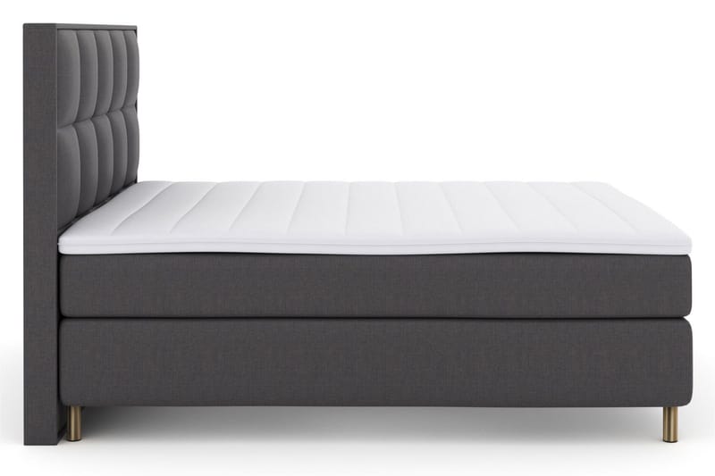 Select No 3 Komplett Sängpaket 210x210 Medium - Mörkgrå/Koppar - Products - Möbler - Säng - Kontinentalsäng