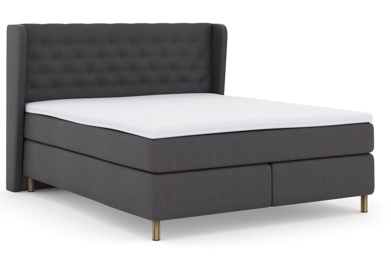 Select No 3 Komplett Sängpaket 210x210 Medium - Mörkgrå/Koppar - Products - Möbler - Säng - Kontinentalsäng