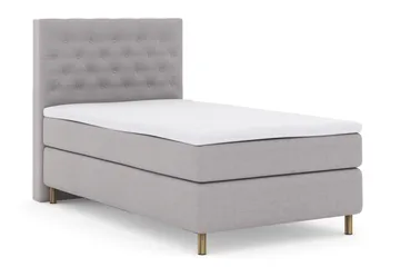 Select No 3 Kontinentalsäng 120x200 Medium - Ljusgrå/Koppar - Products - Möbler - Säng - Enkelsäng