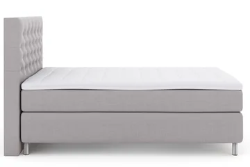 Select No 3 Kontinentalsäng 140x200 Fast/Medium - Ljusgrå/Metall - Products - Möbler - Säng - Kontinentalsäng