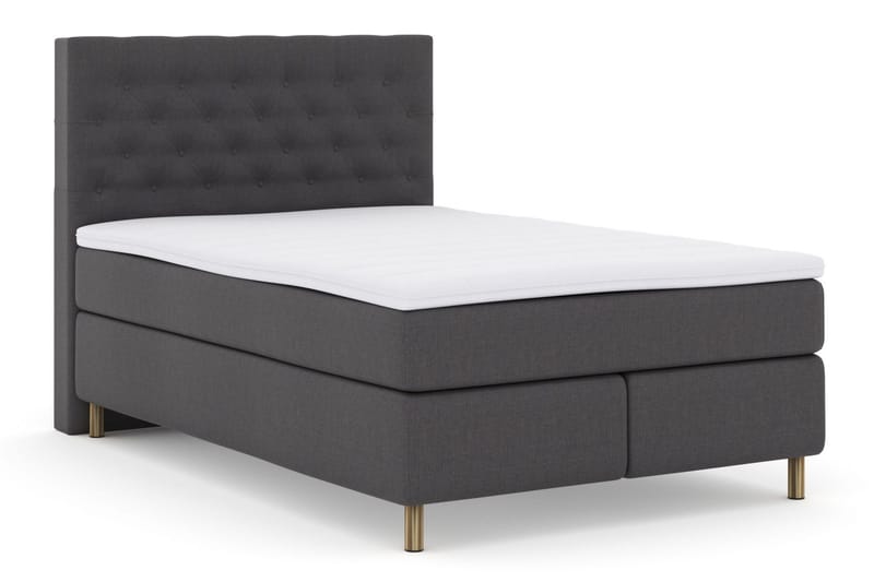 Select No 3 Kontinentalsäng 140x200 Fast/Medium - Mörkgrå/Koppar - Products - Möbler - Säng - Kontinentalsäng