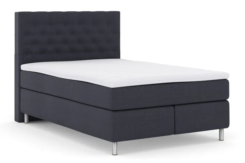 Select No 3 Kontinentalsäng 140x200 Medium - Blå/Metall - Products - Möbler - Säng - Kontinentalsäng
