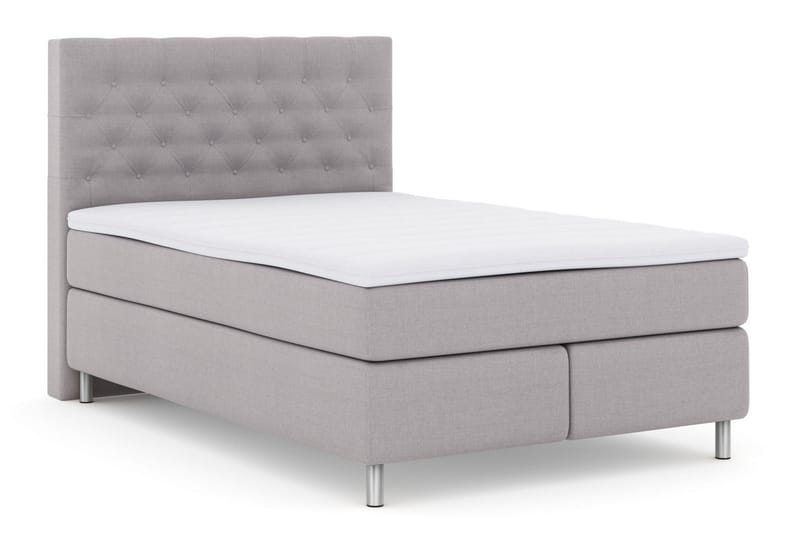 Select No 3 Kontinentalsäng 140x200 Medium - Ljusgrå/Metall - Products - Möbler - Säng - Kontinentalsäng